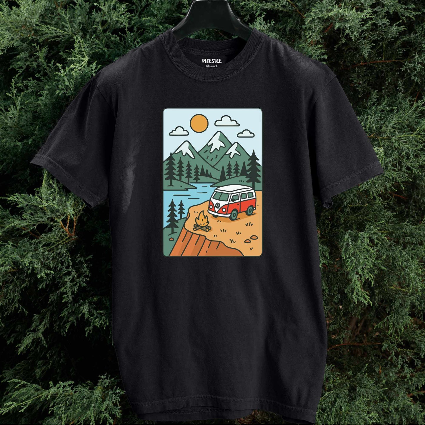 Cartoon Van Landscape T-shirt