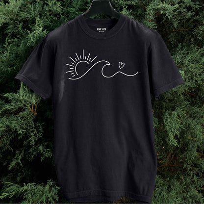 Sun Heart And Wave T-shirt