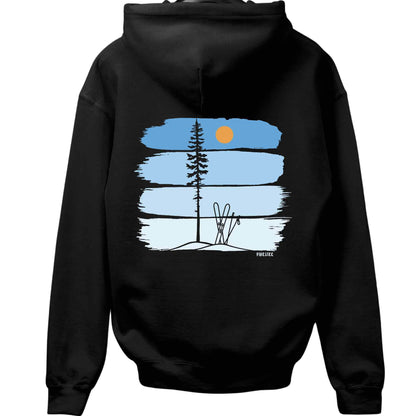 Gradient Best Ski Spot Back-Print Hoodie
