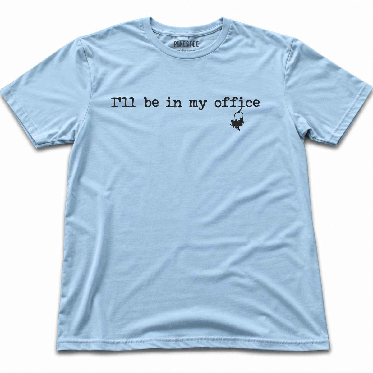 In My Office Ski T-shirt - Light Blue