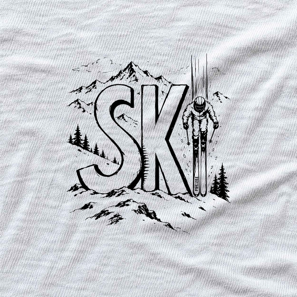 Ski T-shirt - White - hero