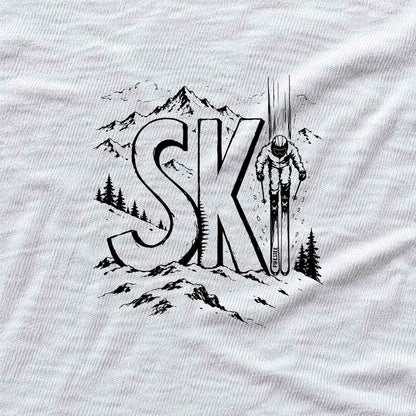Ski T-shirt - White - hero