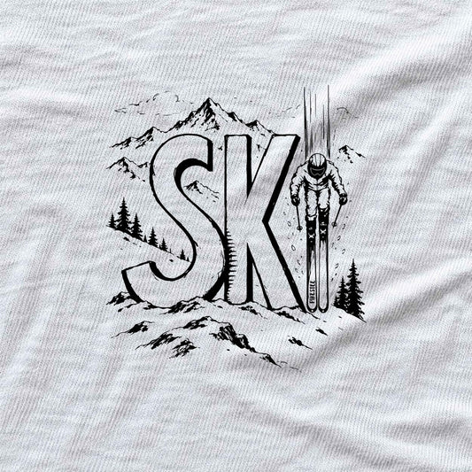 Ski T-shirt - White - hero