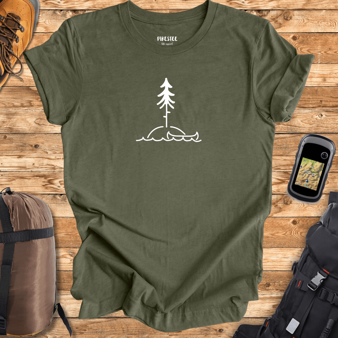 Canoe Landscape Graphic T-shirt