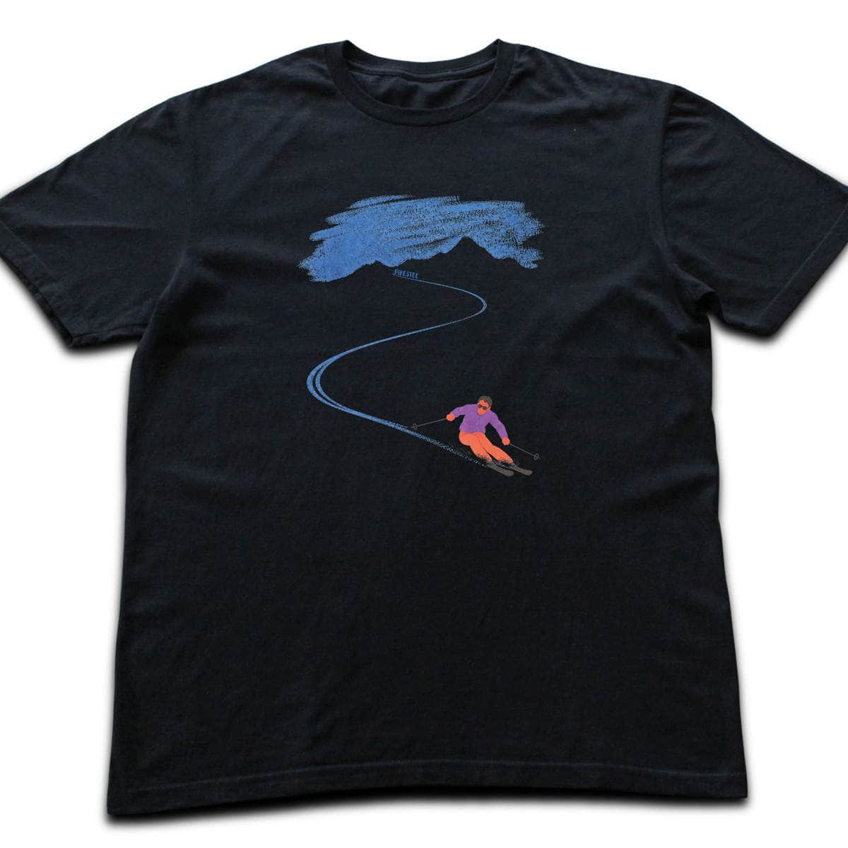 Ski Path Vintage T-shirt - Black