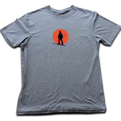 Skier Sunset T-shirt - Sport Grey