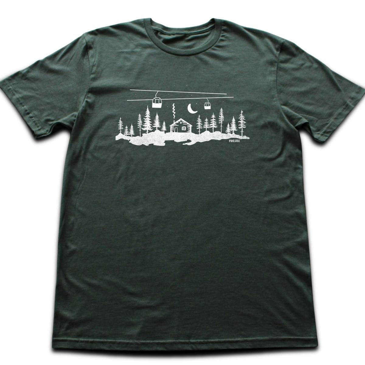 Cabin And Telecabin T-shirt - Military Green