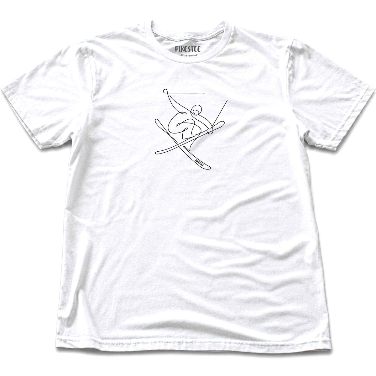 Ski Jump Line Art T-shirt - White