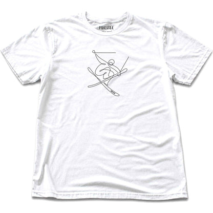 Ski Jump Line Art T-shirt - White