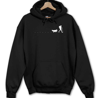 Hiker And Dog Path Hoodie