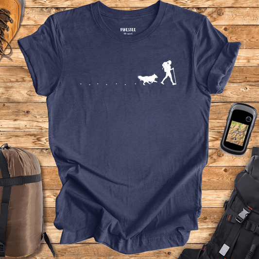 Hiker and dog Path Graphic T-shirt