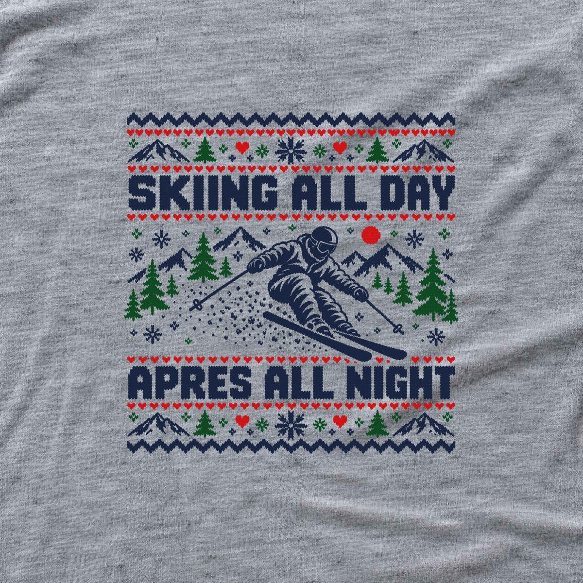 Skiing All Day T-shirt - Sport Grey - hero