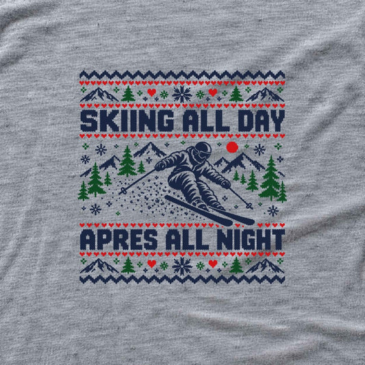 Skiing All Day T-shirt - Sport Grey - hero