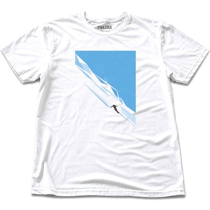 Geometric Snowboard Descent T-shirt - White