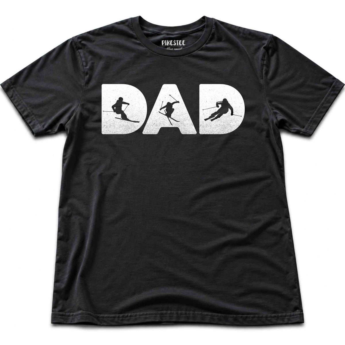 Skier Dad Typo T-shirt - Black