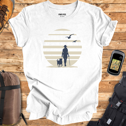 Hiker and Dog Graphic T-shirt