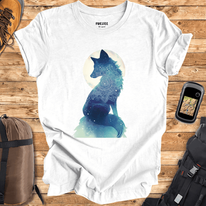 Mandala Fox Moon Graphic T-shirt