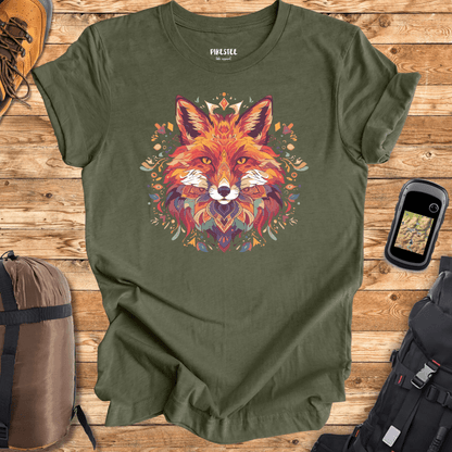 Colorfull fox Mandala Graphic T-shirt