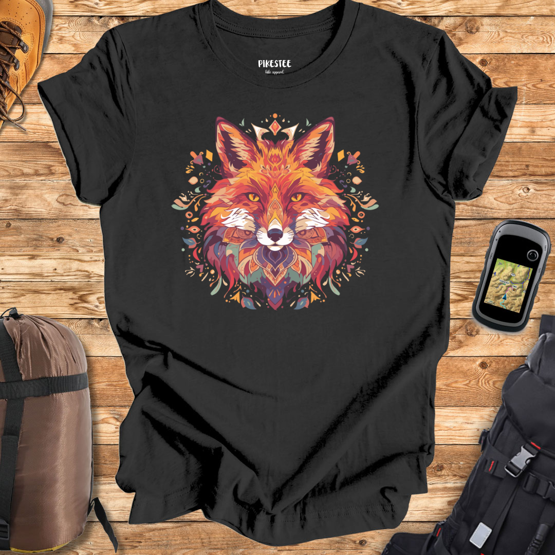 Colorfull fox Mandala Graphic T-shirt