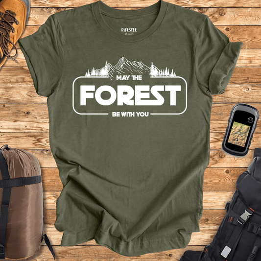 "May The Forest Be With You" graphic T-shirt