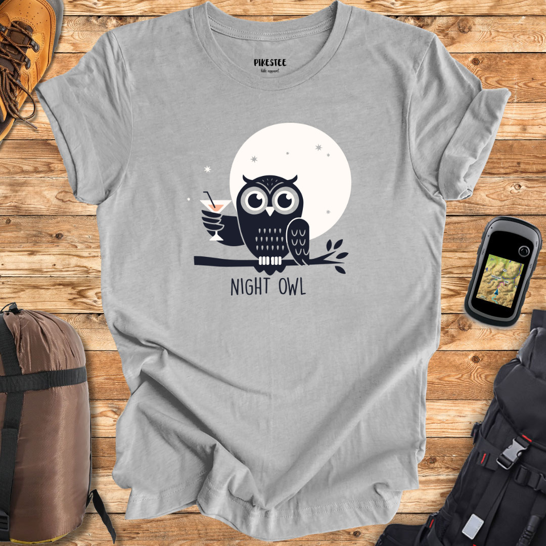 Night Owl graphic T-shirt