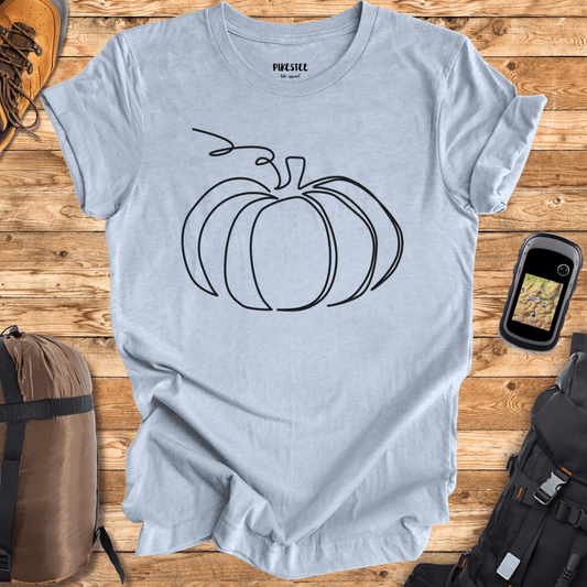 Pumpkin Line Art T-shirt