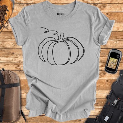 Pumpkin Line Art T-shirt