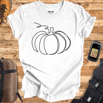 Pumpkin Line Art T-shirt