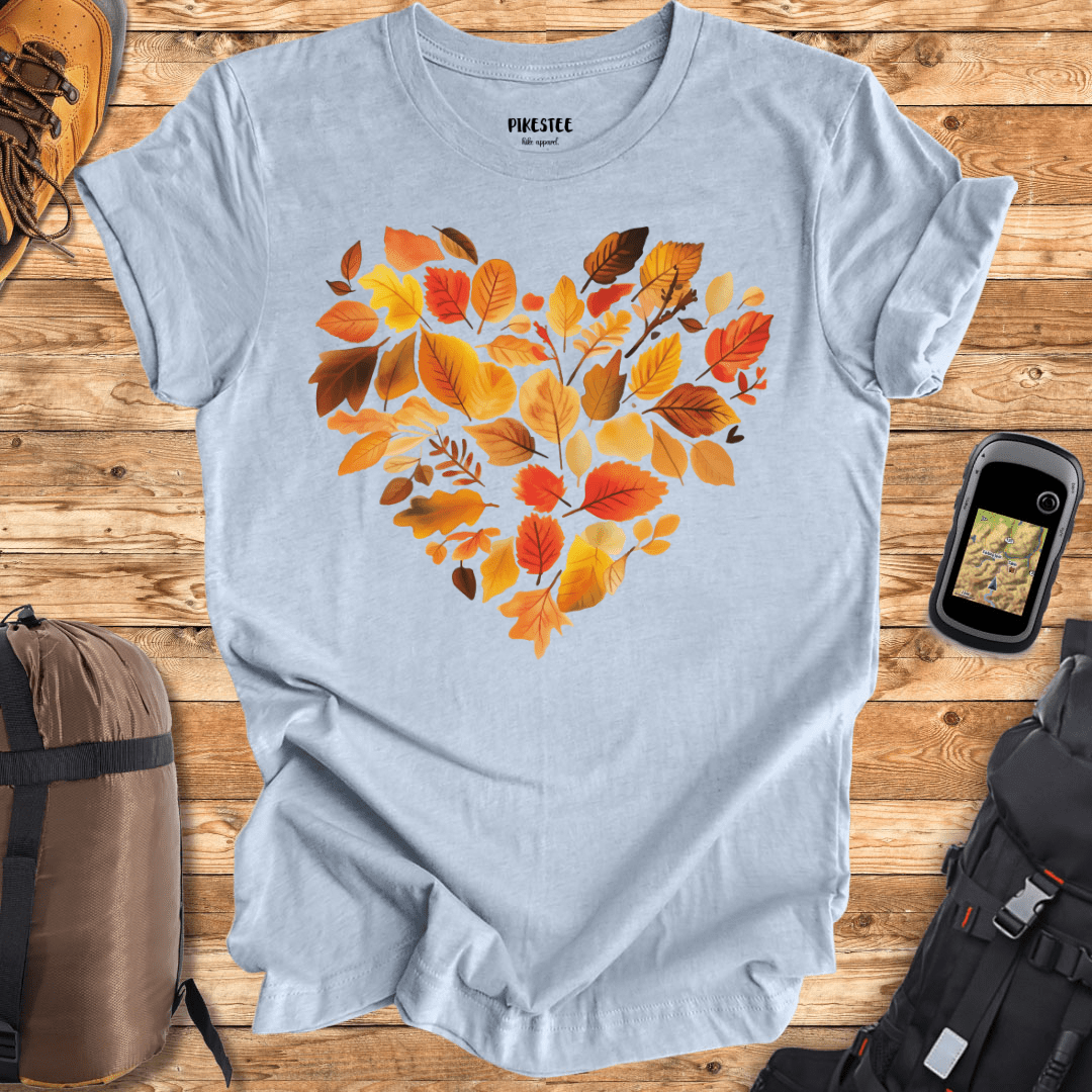 Autumn Leaves Heart T-shirt