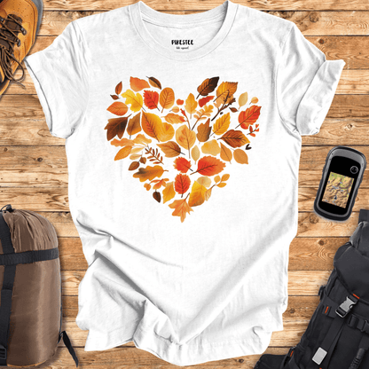 Autumn Leaves Heart T-shirt