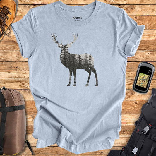 "Deer Landscape" graphic T-shirt