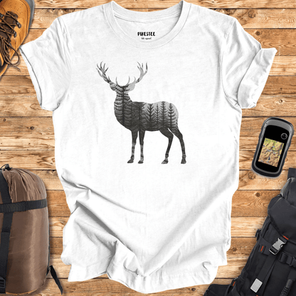 "Deer Landscape" graphic T-shirt