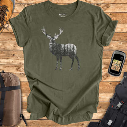 "Deer Landscape" graphic T-shirt