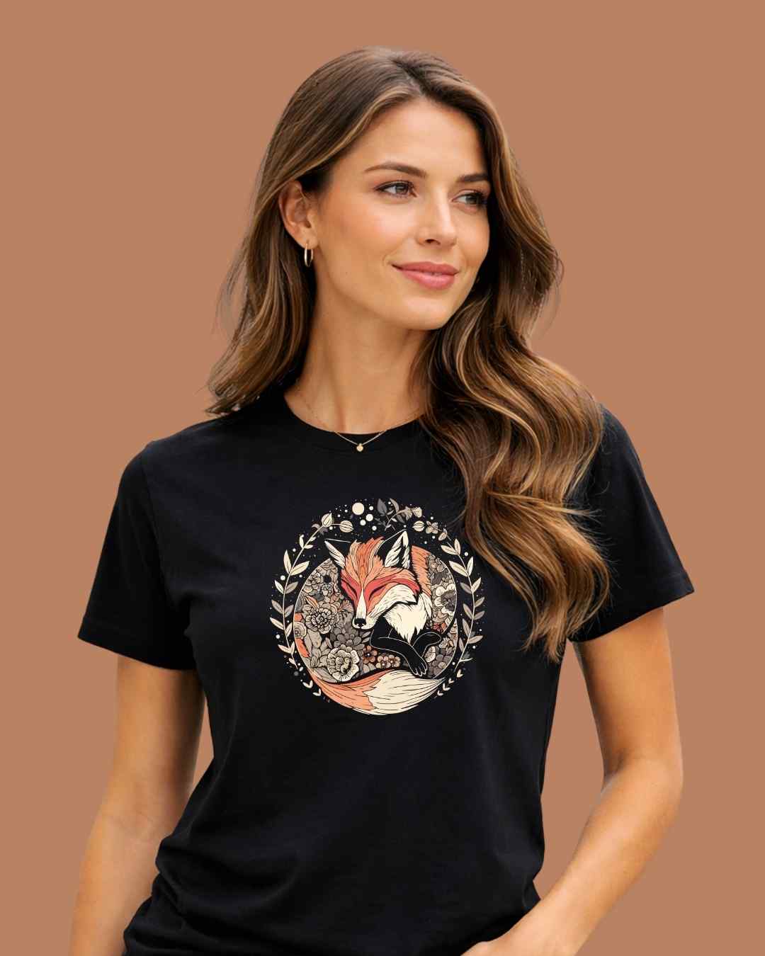 Sleeping Fox Mandala T-shirt