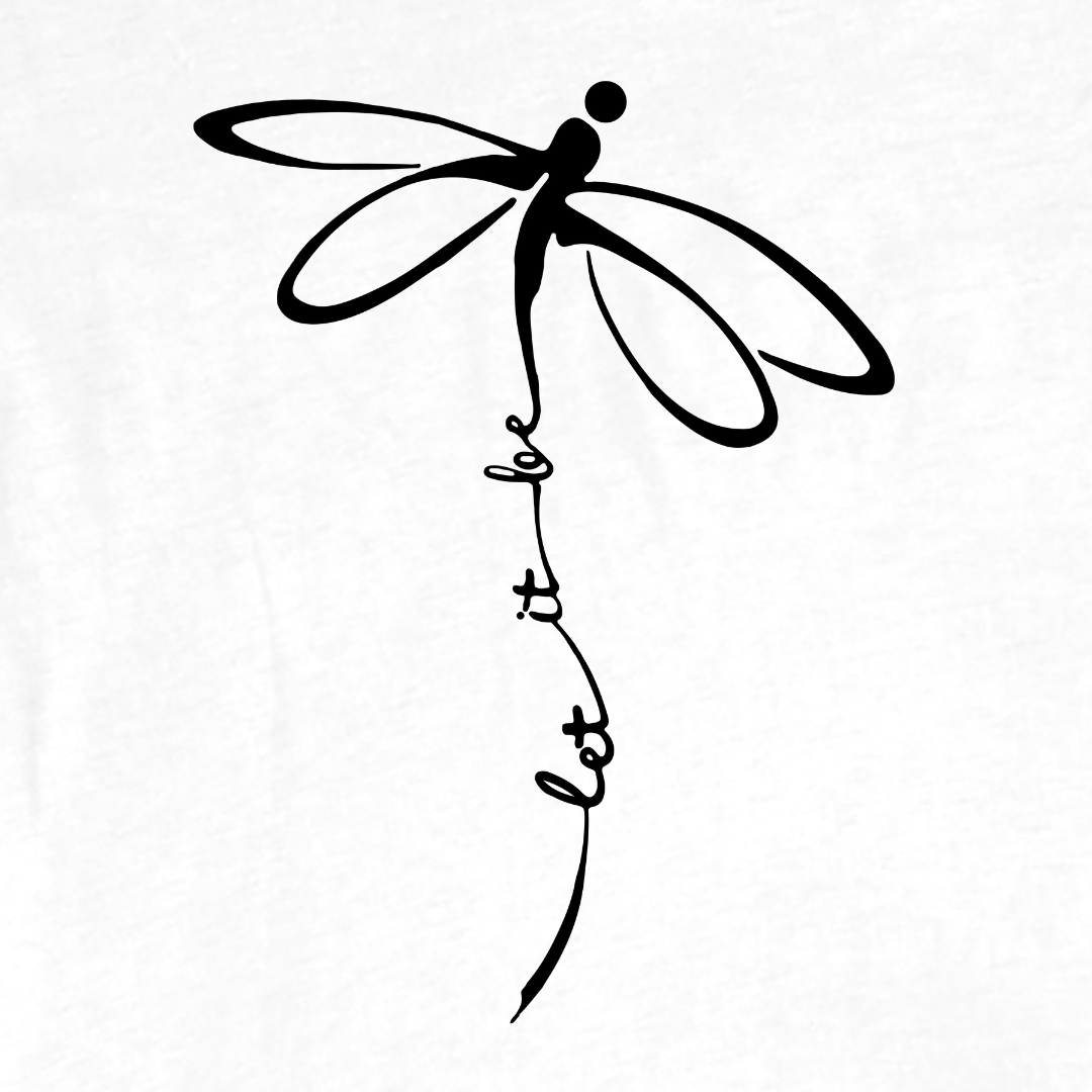 "Let it be, Dragonfly" graphic T-shirt