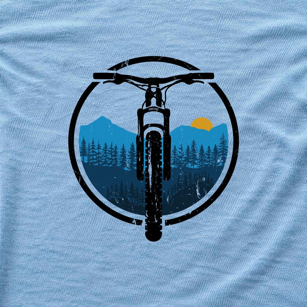 mtbwheel mountain T-shirt - Light Blue - hero