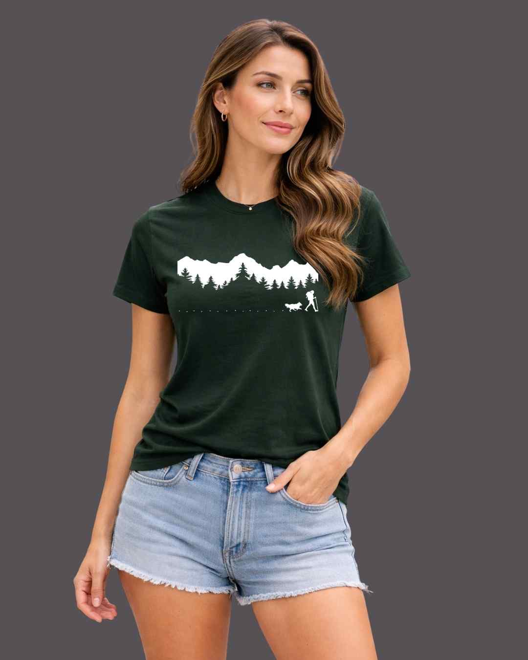 Hike With Dog Panorama T-shirt