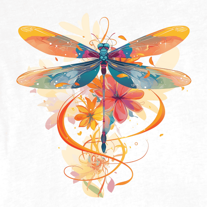 "ColorFull DragonFly" graphic T-shirt