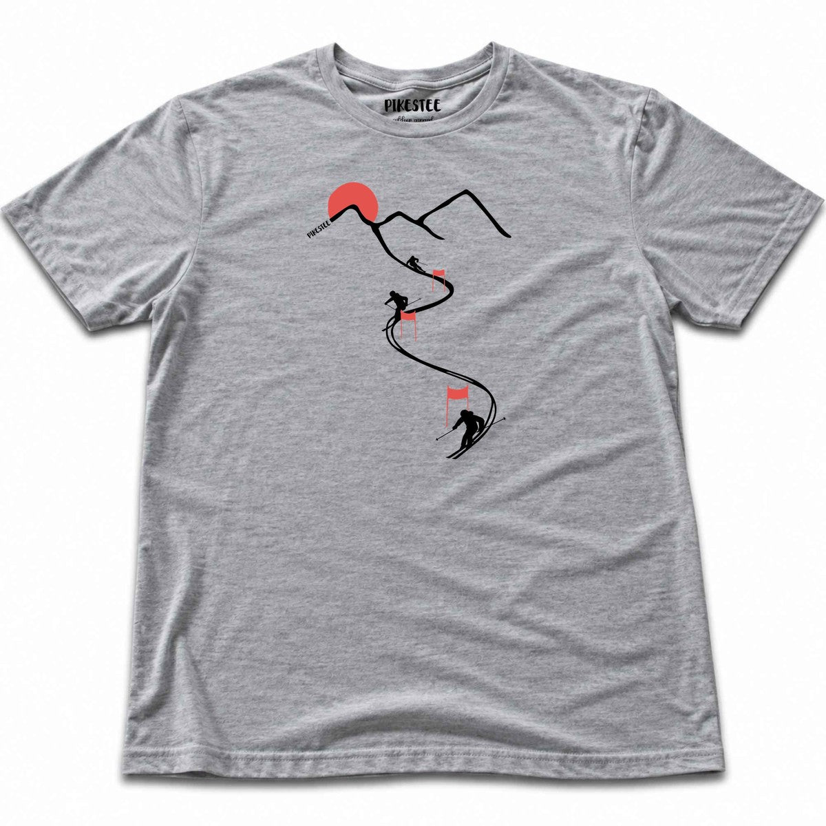 Ski Path Flags T-shirt - Sport Grey