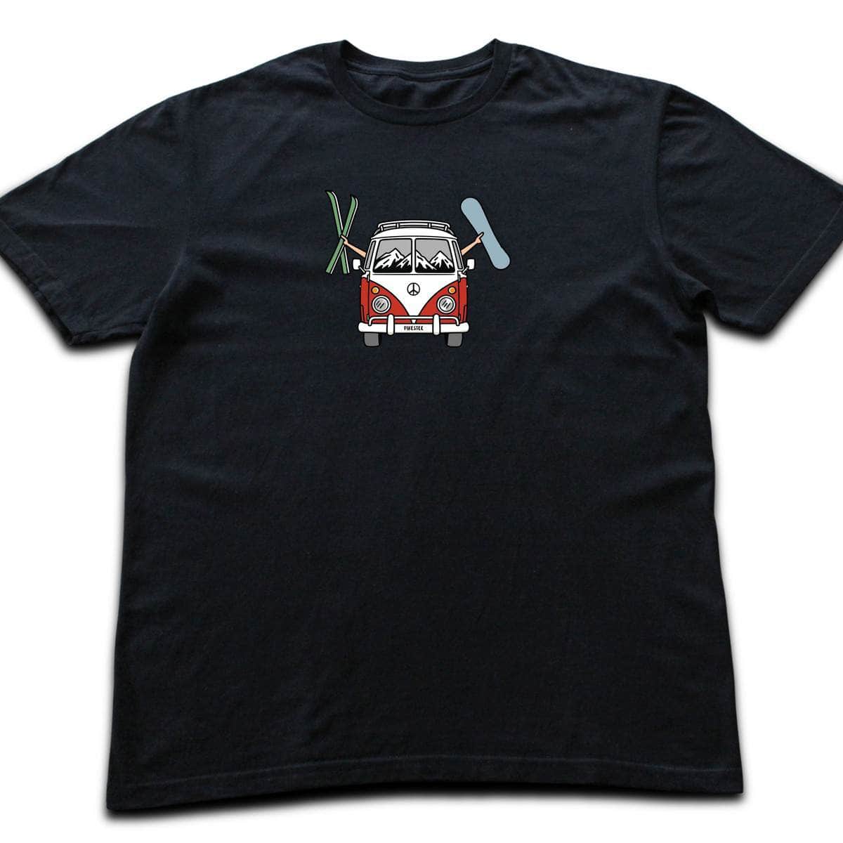 Ski And Snowboard Van T-shirt - Black