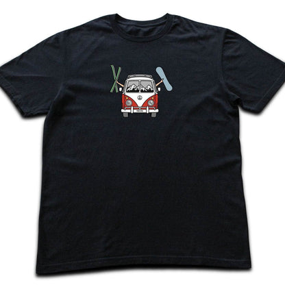 Ski And Snowboard Van T-shirt - Black