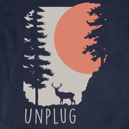 Unplug Deer Landscape T-shirt