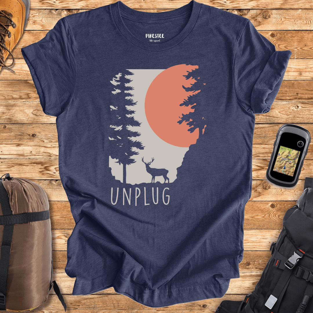 Unplug Deer Landscape T-shirt