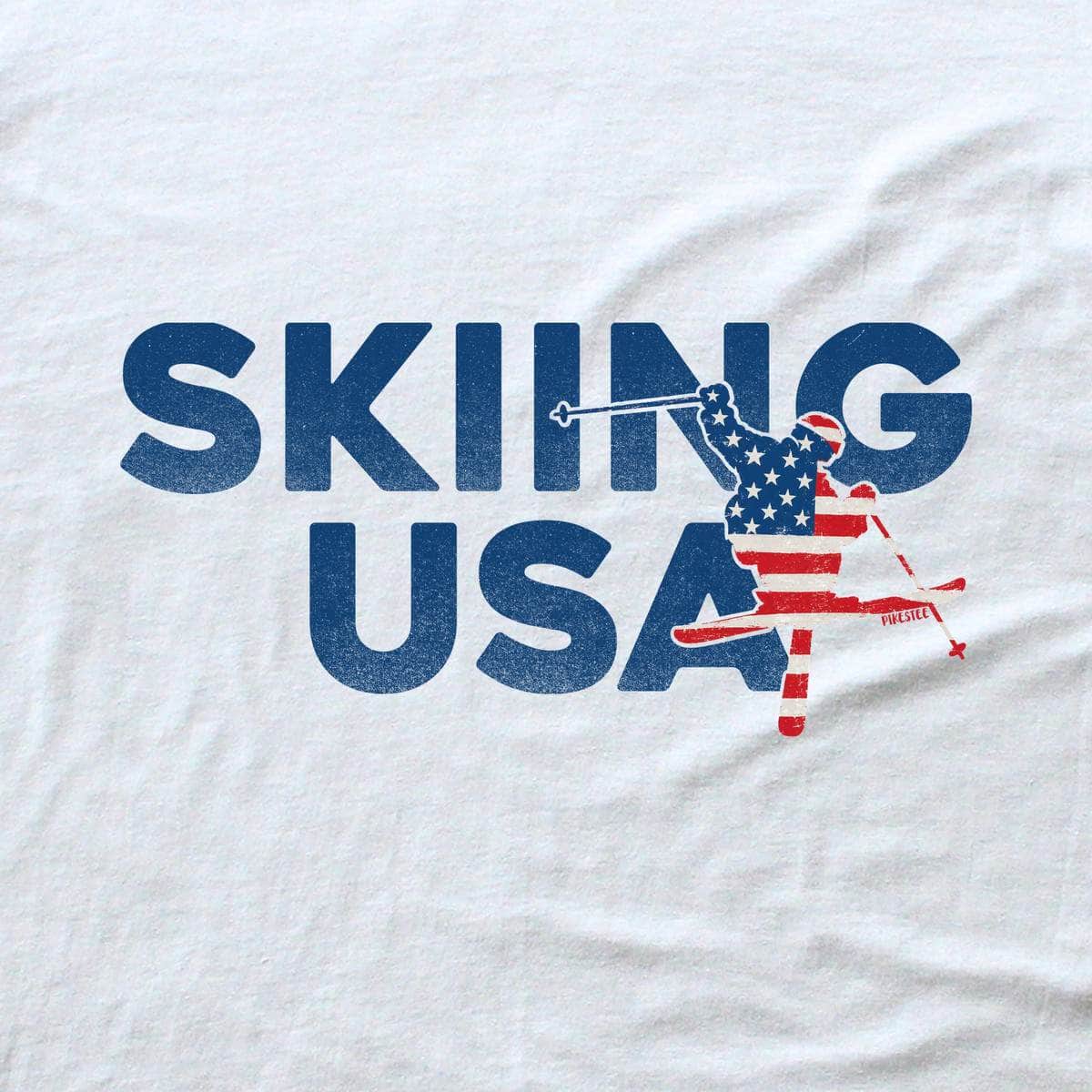 Skiing Usa T-shirt - White - hero