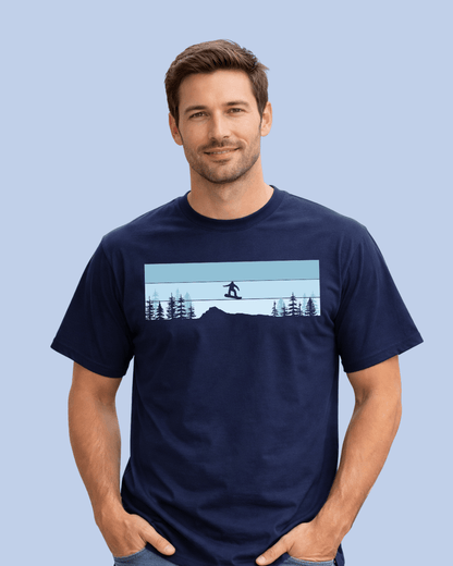 SnowBoard Mountain landscape T-shirt