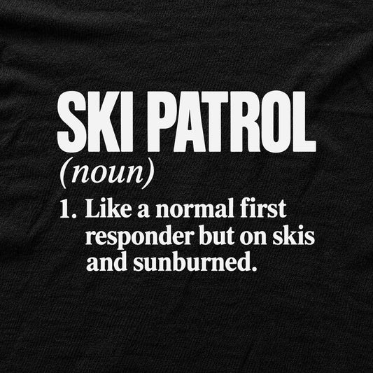 Ski Patrol Definition T-shirt - Black - hero