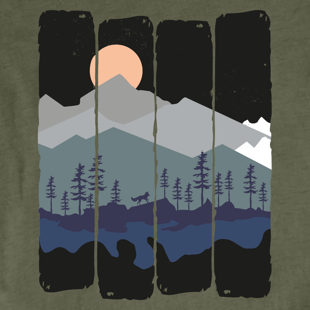 Nigh Landscape Fox T-shirt