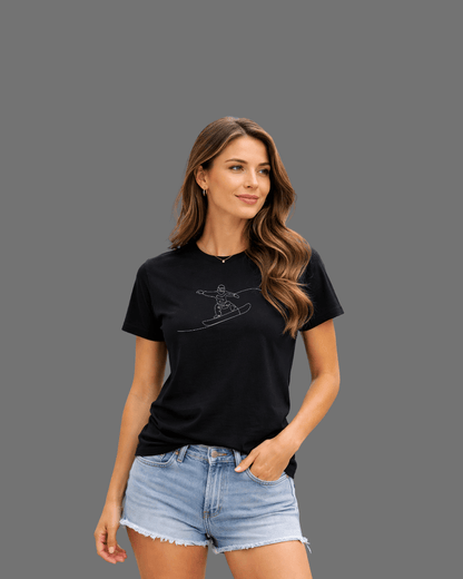 Snowboard Line Art T-shirt