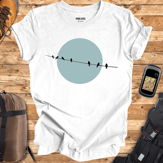 Bird Line and Sun T-shirt