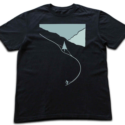 Cartoon Ski Path T-shirt